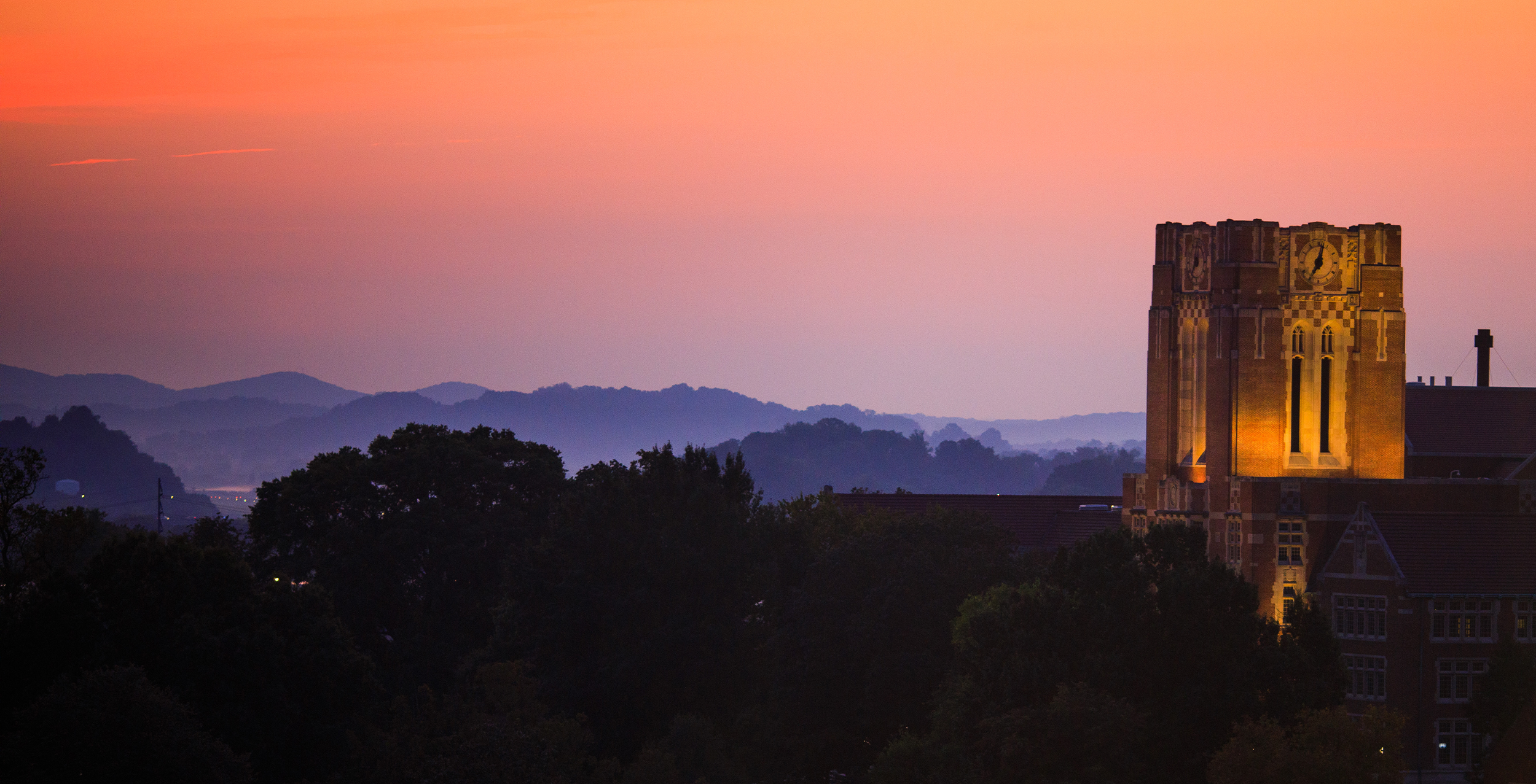 Ayres Hall sunset